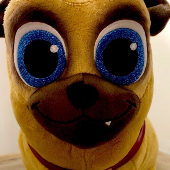 $5 each! DISNEY BUNDLE 2 Plush Dogs! Bingo & Rolly pals grey Pug stuffed Animal - Picture 8 of 16